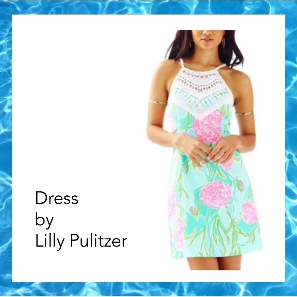 LILLY PULITZER Dress Aqua Pink Size 10